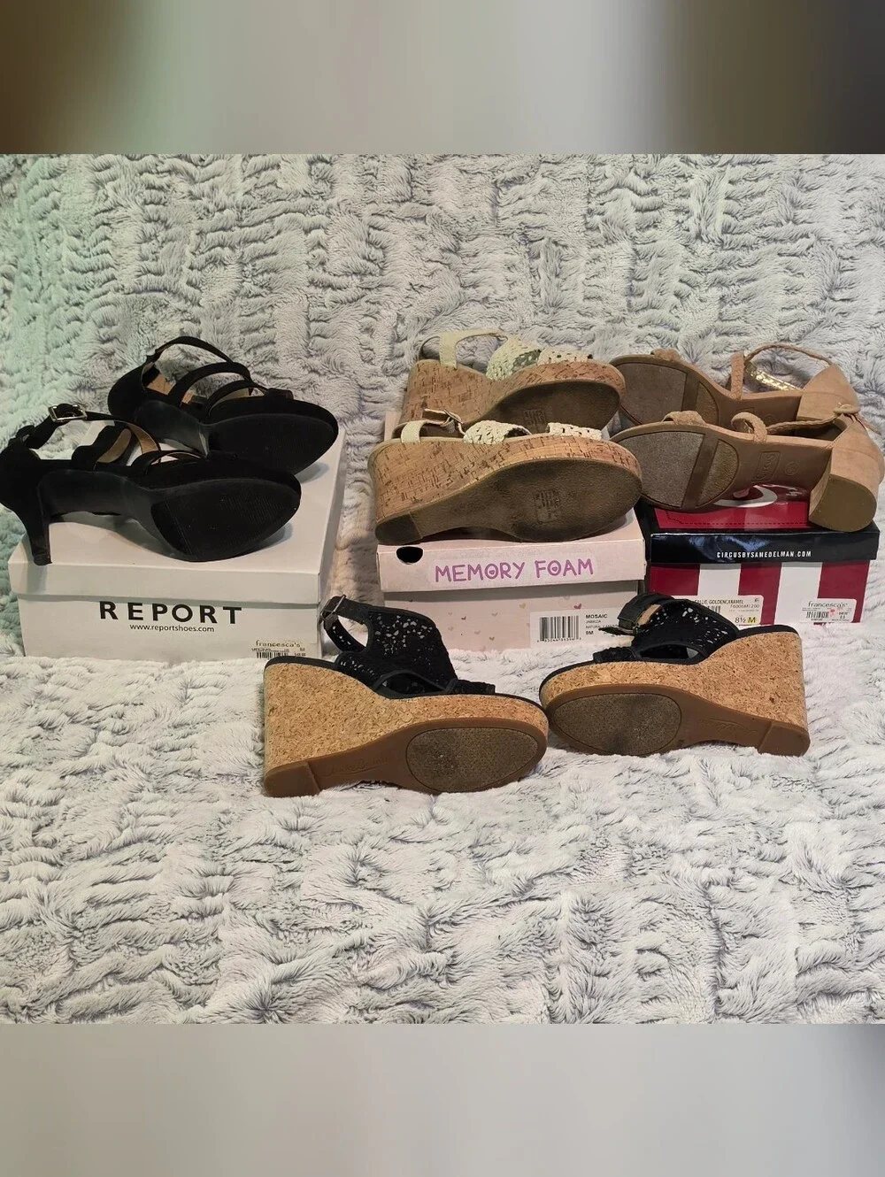 BUNDLE Of 5 Pairs Of Wedges And Heels.